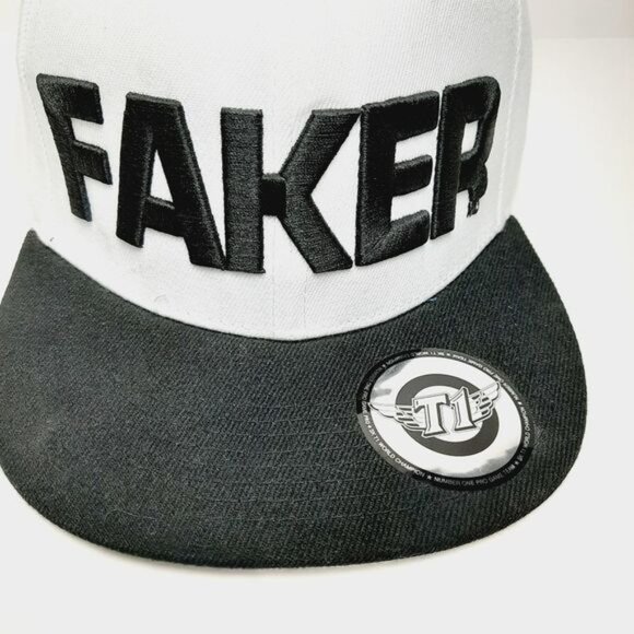 FAKER by SuperPlay T1 Baseball Ball Hat Snapback B&W - Picture 3 of 11